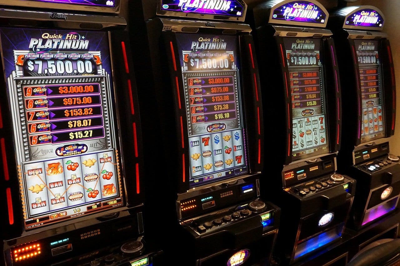 Row of slot machines